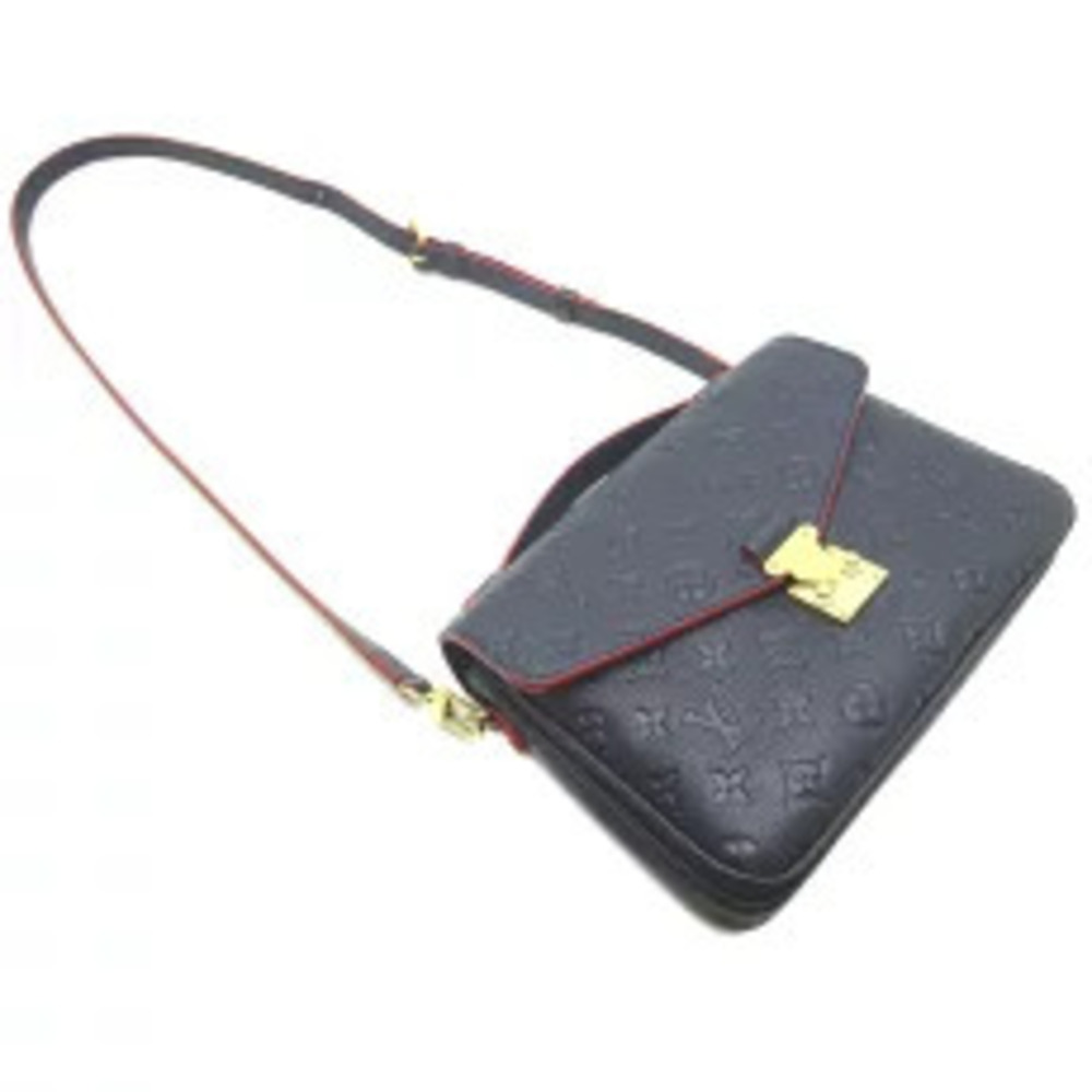 Louis Vuitton Pochette Metis Shoulder Bag Empreinte Marine Rouge Navy Blue Red - Picture 3 of 6